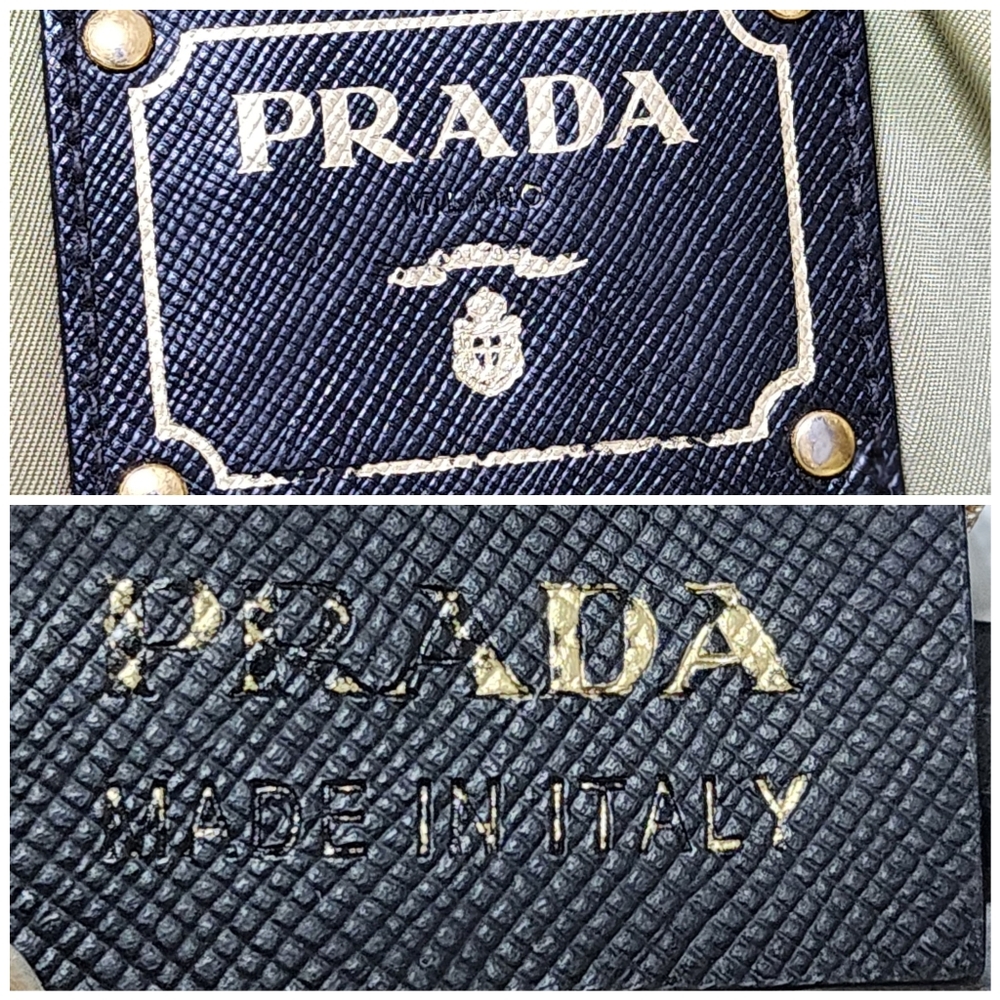 Prada Saffiano Trimmed Tessuto Tote Bag Black - Picture 4 of 14
